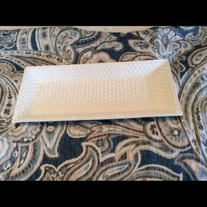 Tiffany Weave bone china rectangular tray